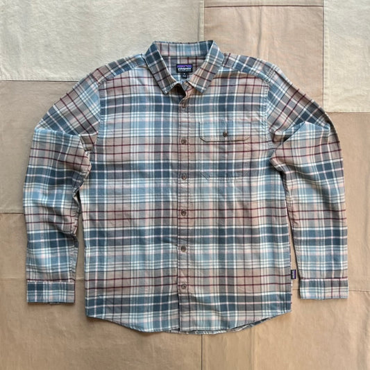 Men's Long Sleeve Lightweight Fjord Flannel Shirt, Depth Blue Sage