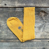 Plain Rib Donegal Wool Socks, Gold