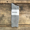 Cotton Wool Ribbed Crew Sock, Gray