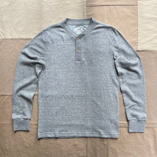 New Windsor Double Cloth Henley, Gray Heather