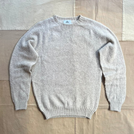 Brushed Wool Crew Sweater, Vellum