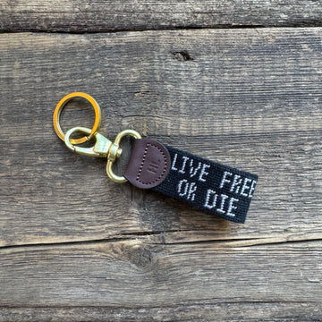 Live Free Or Die Key Fob, Black