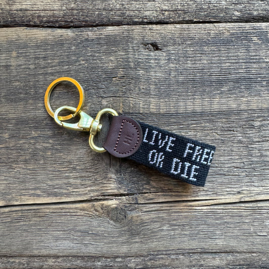 Live Free Or Die Key Fob, Black