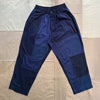 Navy Patchwork Twill Oxford Pant