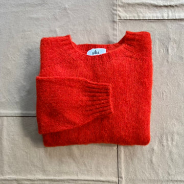 Brushed Wool Crew Sweater, Carmen