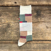 Patchwork Crew Socks, Off White