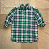 Long-Sleeve Madras Button Down, Green Plaid
