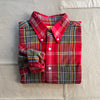Winter Madras Weave Cotton Shirt, Red Check