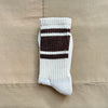 Retro Stripe Sock, Heather Brown