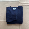 Donegal Wool Crewneck Sweater, Blue Speckled