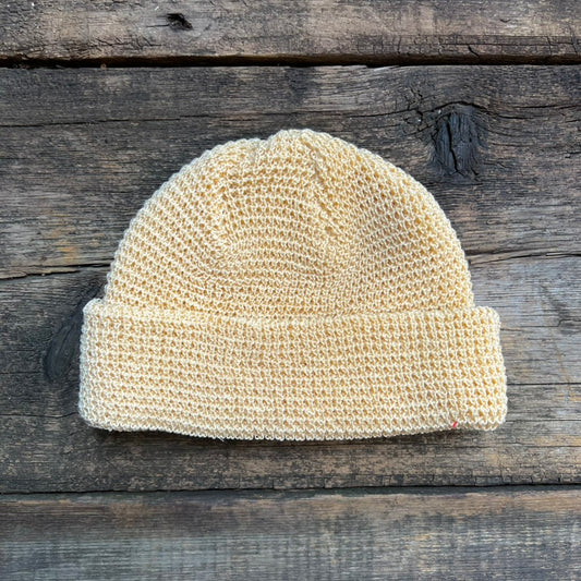Waffle Watch Cap, Raw Beige