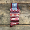 Faire Isle Wool/Cotton Socks, Port