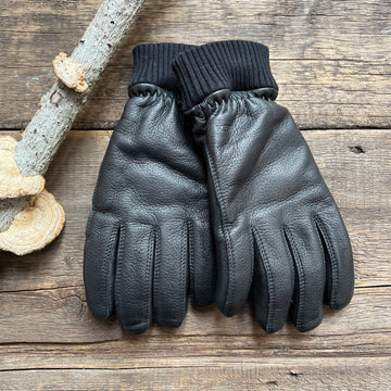 Elk Leather Tore Gloves, Black