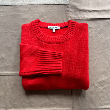 Nottinghill Sweater in Wool, Bright Red
