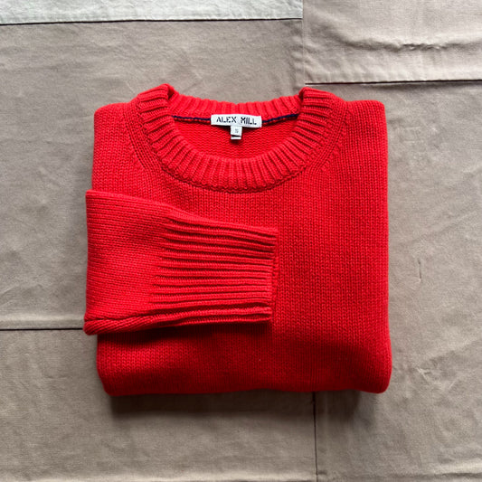 Nottinghill Sweater in Wool, Bright Red