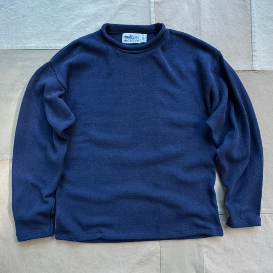 Nantucket Roll Neck Sweater, Navy