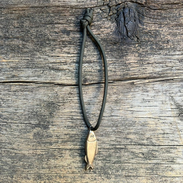 Bronze Sardine Fish Keychain, Cargo Green