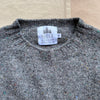 Donegal Wool Crewneck Sweater, Grey Speckled