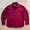 CPO Wool Button Down Shirt, Crimson