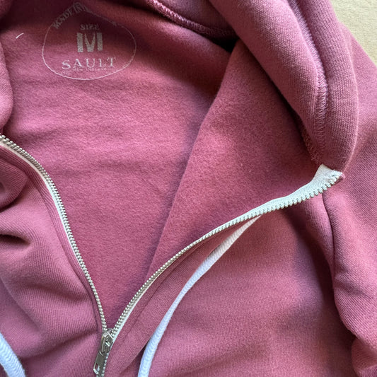 Basic Zip Hoodie, Wine