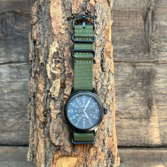 Expedition Scout 40mm Fabric Strap Watch, Olive/Black