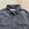 Flannel Work Shirt, Heather Grey