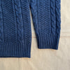 Cable Knit 1/4 Zip Sweater, Navy