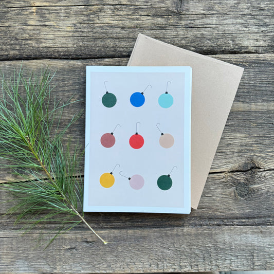 Holiday Cards 6-pack, Modern Ornaments