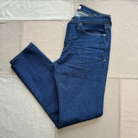 Athletic Taper Jeans, Dark Clean Wash 32" Length