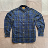 Madras Cotton Shirt, Indigo Olive Check