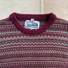 Fair isle Crewneck Sweater, Burgundy