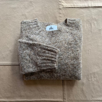 Women's Brushed Shaggy Crew Sweater, Pebble