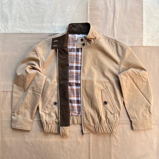 Brighton Zip Jacket in Twill Gabardine, Khaki