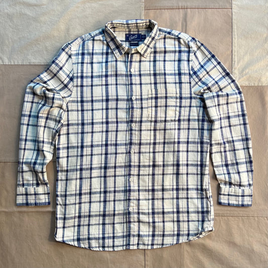 Riverside Slub Twill, Oatmeal Plaid