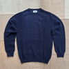 Donegal Wool Crewneck Sweater, Blue Speckled