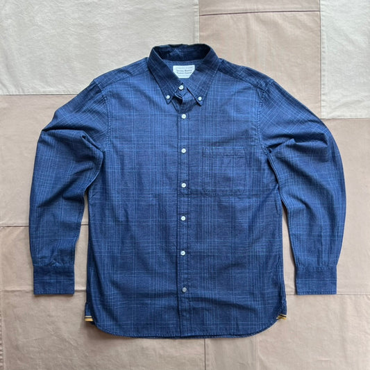 Stout Weave Chambray Shirt, Indigo Check