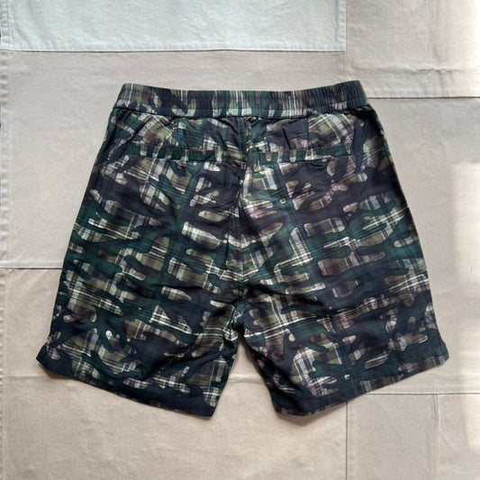 Sault x OMTC Drawstring Short, Batik Print Camo Madras