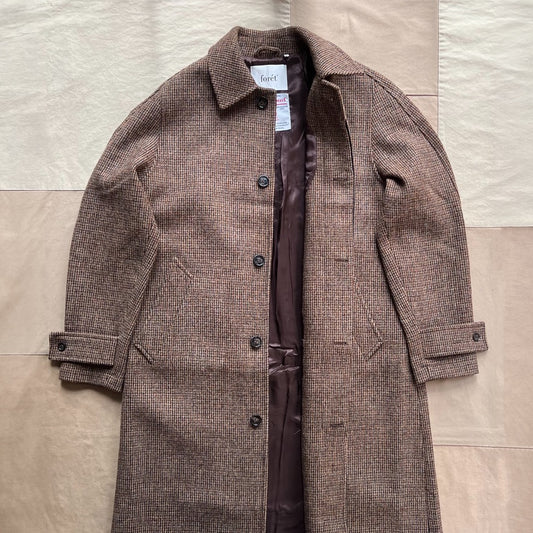 Pine Harris Tweed Wool Coat, Check