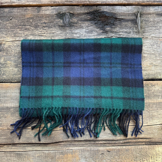 Oversized Lambswool Scarf, Blackwatch