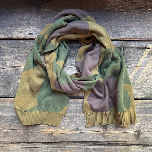 Duck Camo Cotton Shawl/Muffler, Olive Drab/Drown