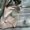 Duck Camo Cotton Shawl/Muffler, Dark Beige/Green