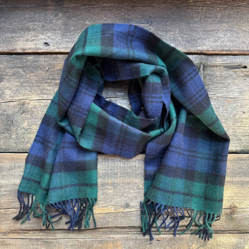 Oversized Lambswool Scarf, Blackwatch