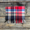 Classic Tartan Brushed Cashmere Scarf, Red/Blue/Beige