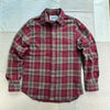 Plaid Cotton Flannel Shirt, Burgandy