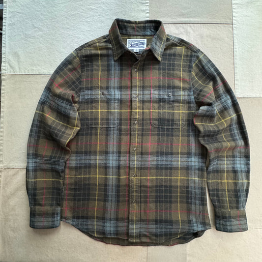 Plaid Cotton Flannel Shirt, Moss