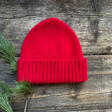 Rona Brushed Wool Hat, Red