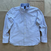 Modern Long Sleeve Oxford Shirt, Blue Stripe