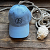 Anchor Needlepoint Cap, Light Blue