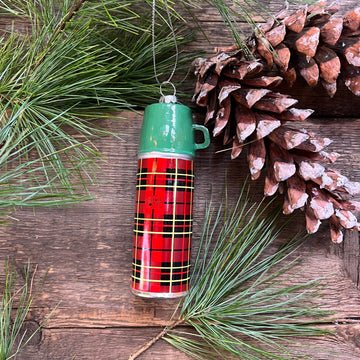 Vintage Thermos Glass Ornament