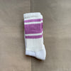 Retro Stripe Sock, Dusty Rose